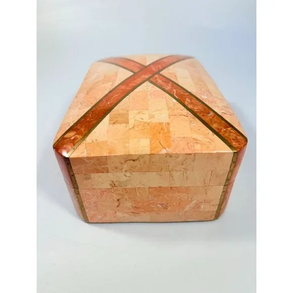 Marble Dresser Jewlery Boudier Box Maitland Smith Tessellated Stone Malachite